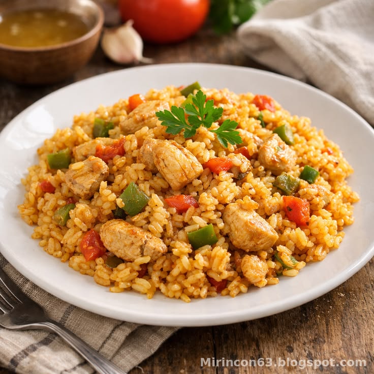 Aprende a cocinar Arroz con pollo, un plato tipico Latinoamericano